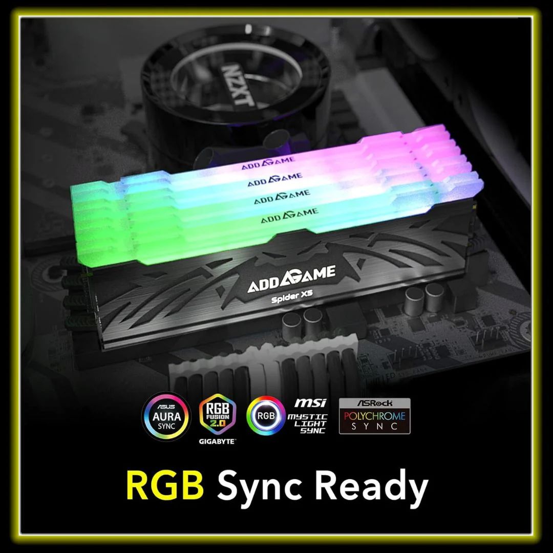 Addlink Spider 5X DDR5 RAM 32GB (2x16GB) Black RGB 6000 MHz CL38 - Image 4
