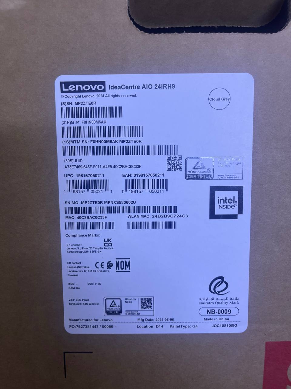 All in One Lenovo IdeaCentre 24IRH9 - (M6AK), Intel Core i5-13420H, RAM 8GB, SSD 512GB, Intel® UHD Graphics, 24 FHD IPS Touch, Black - Image 6