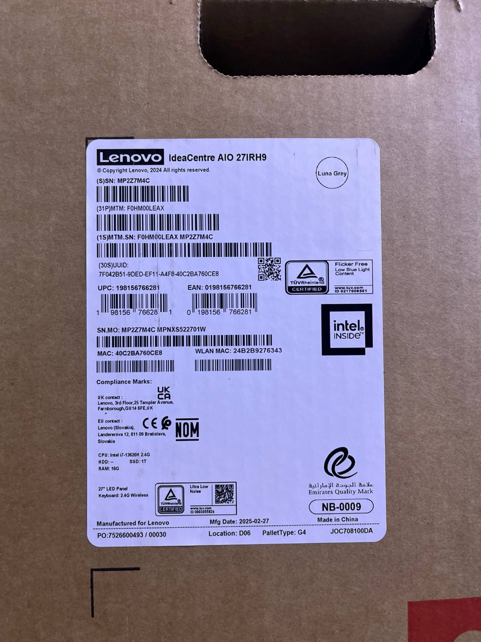 All in One Lenovo IdeaCentre 27IRH9 - (LFAX), Intel Core i7-13620H, RAM 16GB, SSD 1TB, Intel® UHD Graphics, 27 FHD IPS, White - Image 5