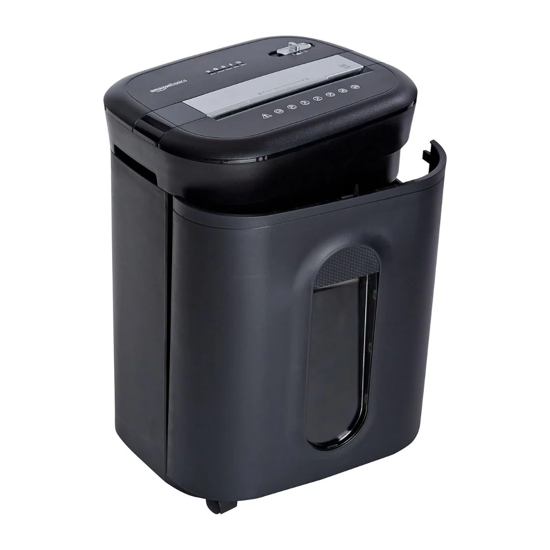 AmazonBasics 15 Sheet Cross Cut Paper, Credit Card, and CD Shredder - Black - Image 4