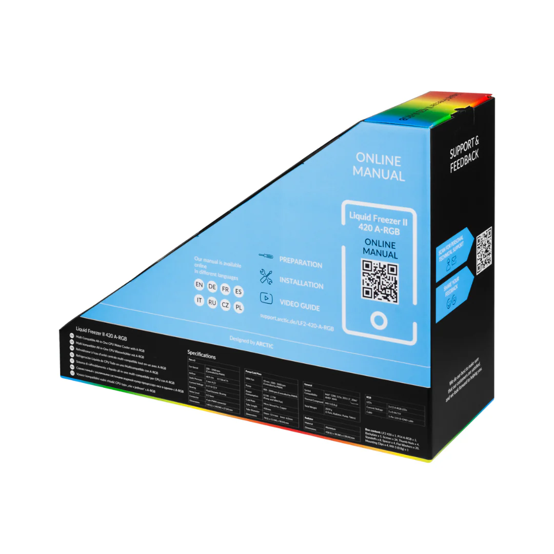 Arctic Liquid Freezer II 420 A-RGB AIO Cooler - Image 6