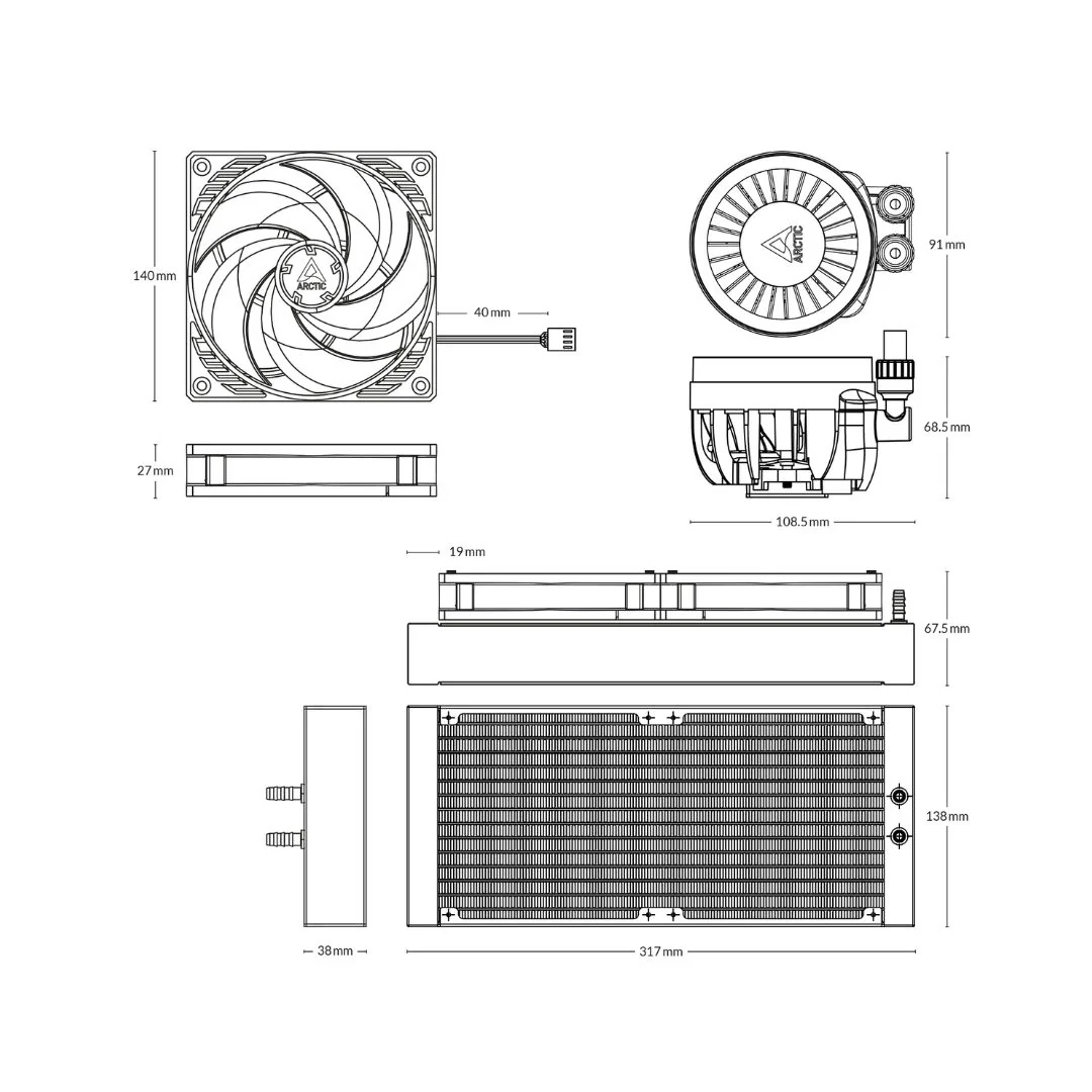 Arctic Liquid Freezer III 280 A-RGB - Black - Image 6