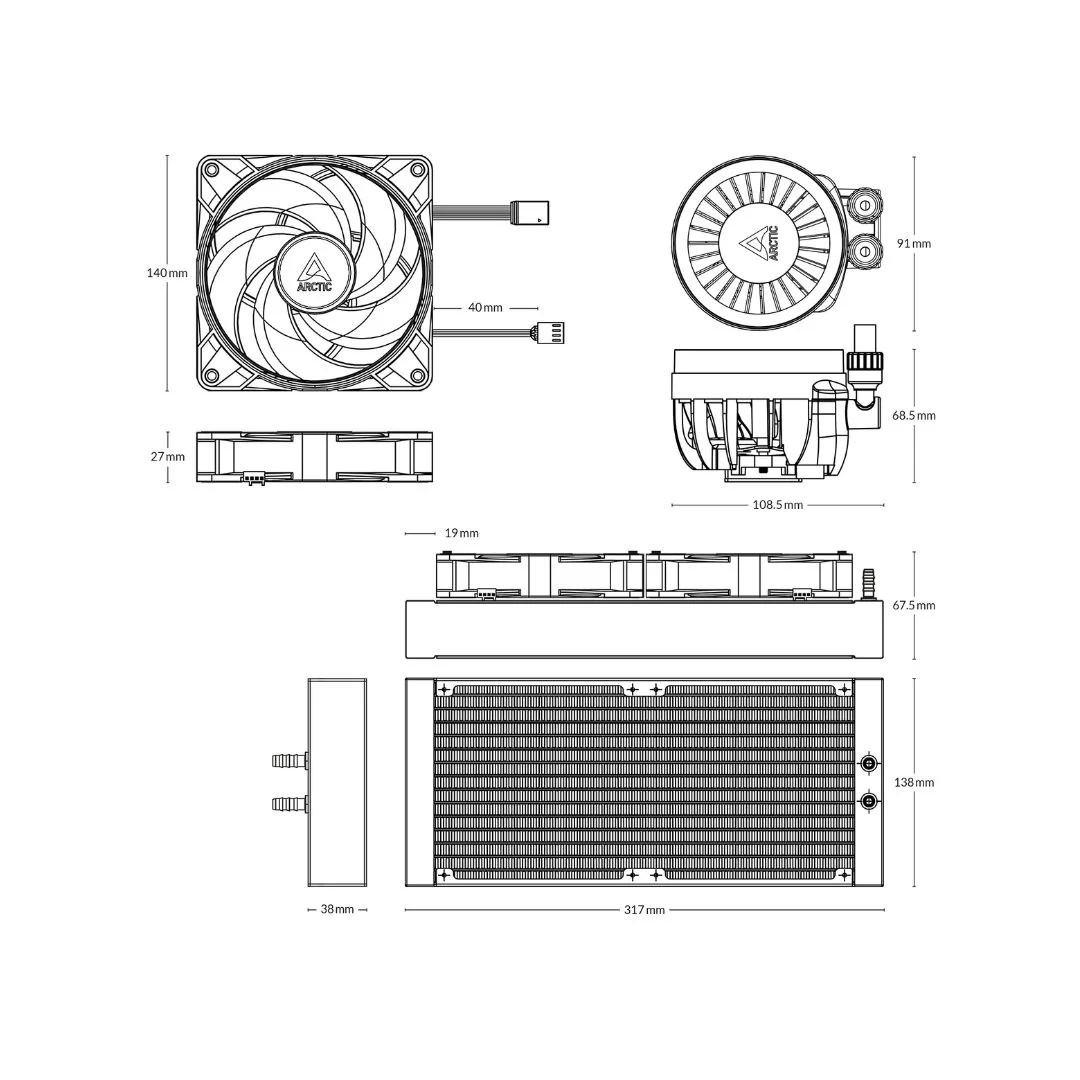 Arctic Liquid Freezer III 280 A-RGB - White - Image 6