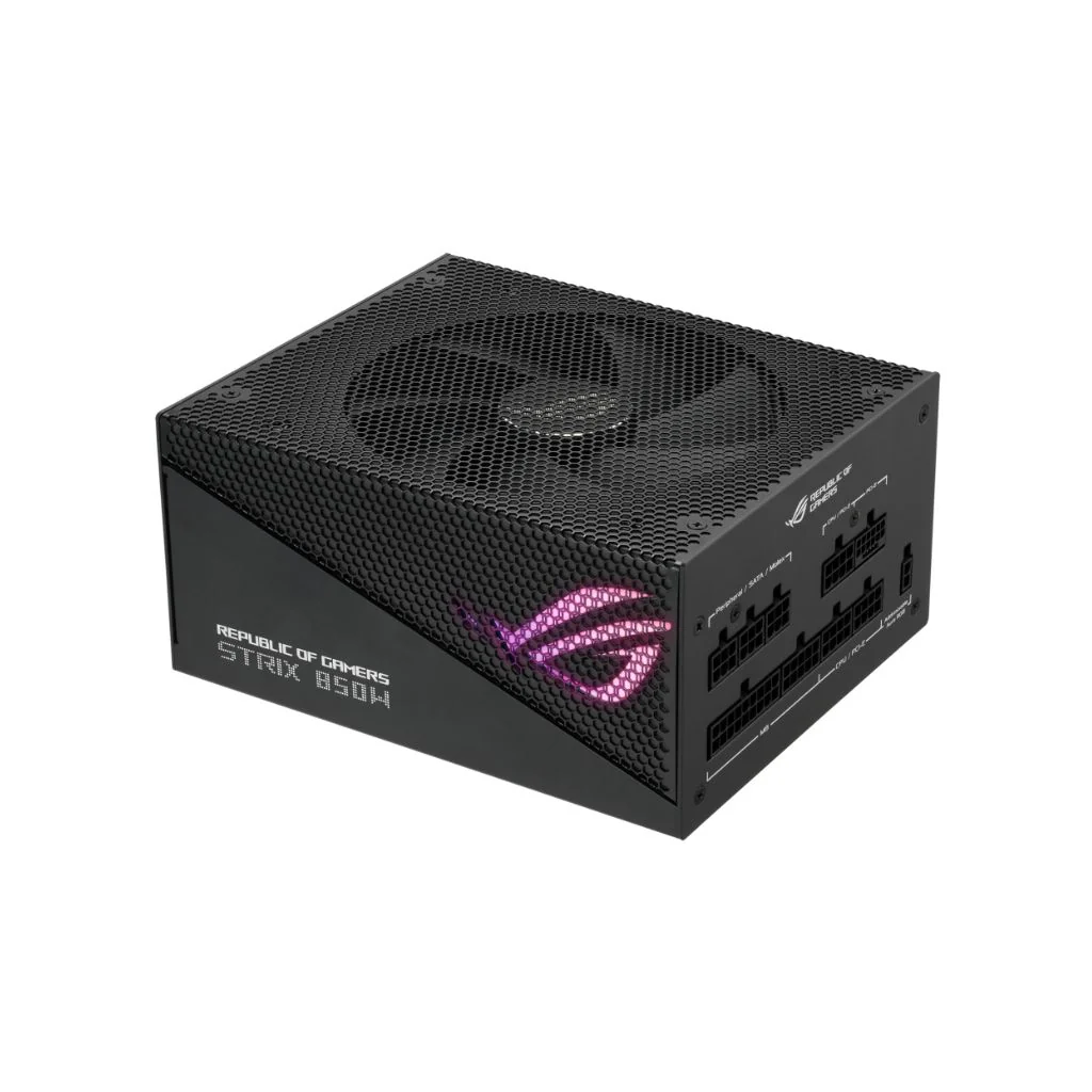 ASUS ROG STRIX 850W Gold Aura Edition, Full Modular, 80+ GOLD, PCIe 5.0 , Black - Image 2
