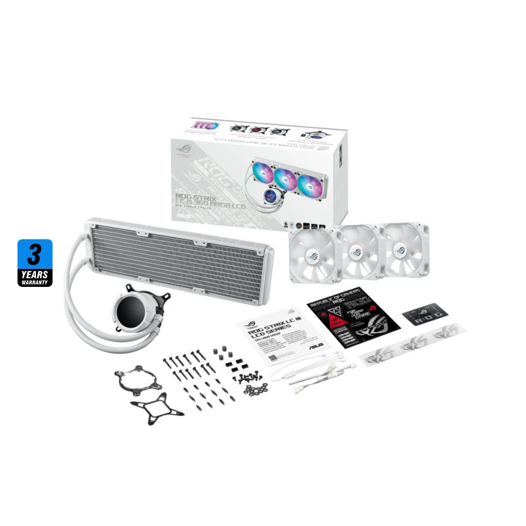 ASUS ROG Strix LC III 360 ARGB White, LCD - Image 7
