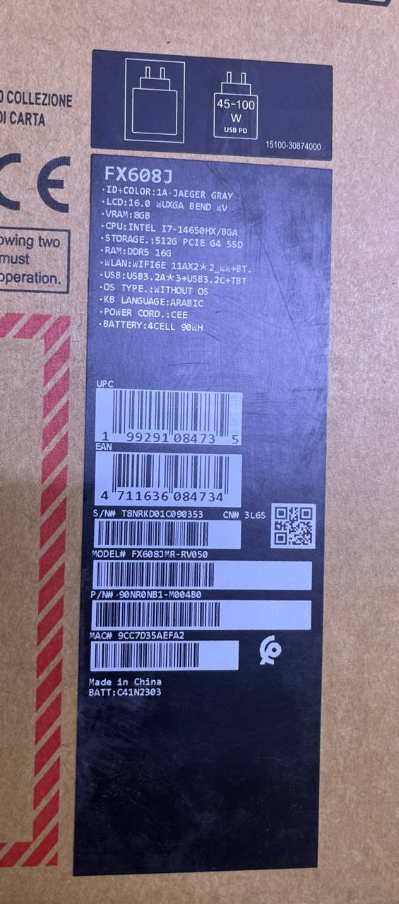 ASUS TUF Gaming F16 FX608JMR-RV050, Intel Core i7-14650HX, RAM 16GB, SSD 512GB, NVIDIA RTX 5060 8GB, 16.0 WUXGA 165Hz, Mecha Gray - Image 6