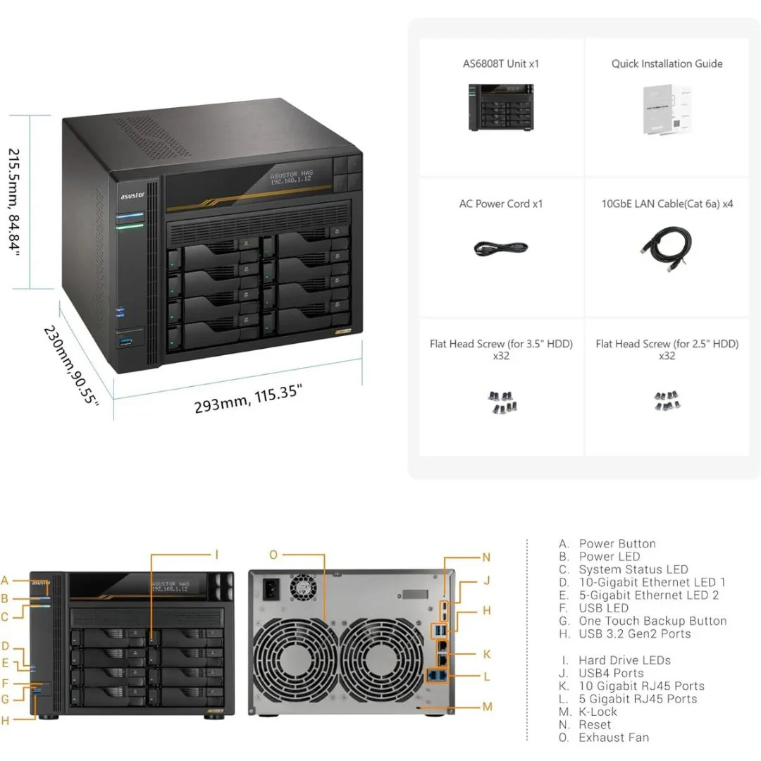 Asustor LOCKERSTOR 8 Server - AS6808T - Image 3
