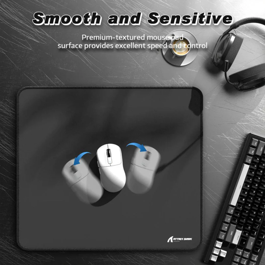 ATTACK SHARK CM02 eSport Gaming Mousepad - Black Dark Gray - Image 3