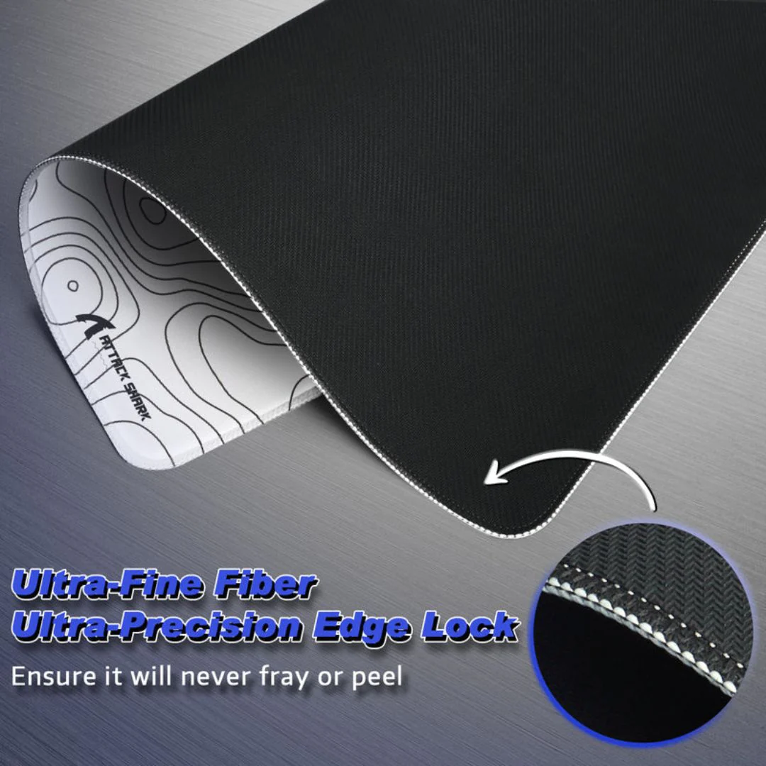 ATTACK SHARK CM02 eSport Gaming Mousepad - White Contours - Image 3