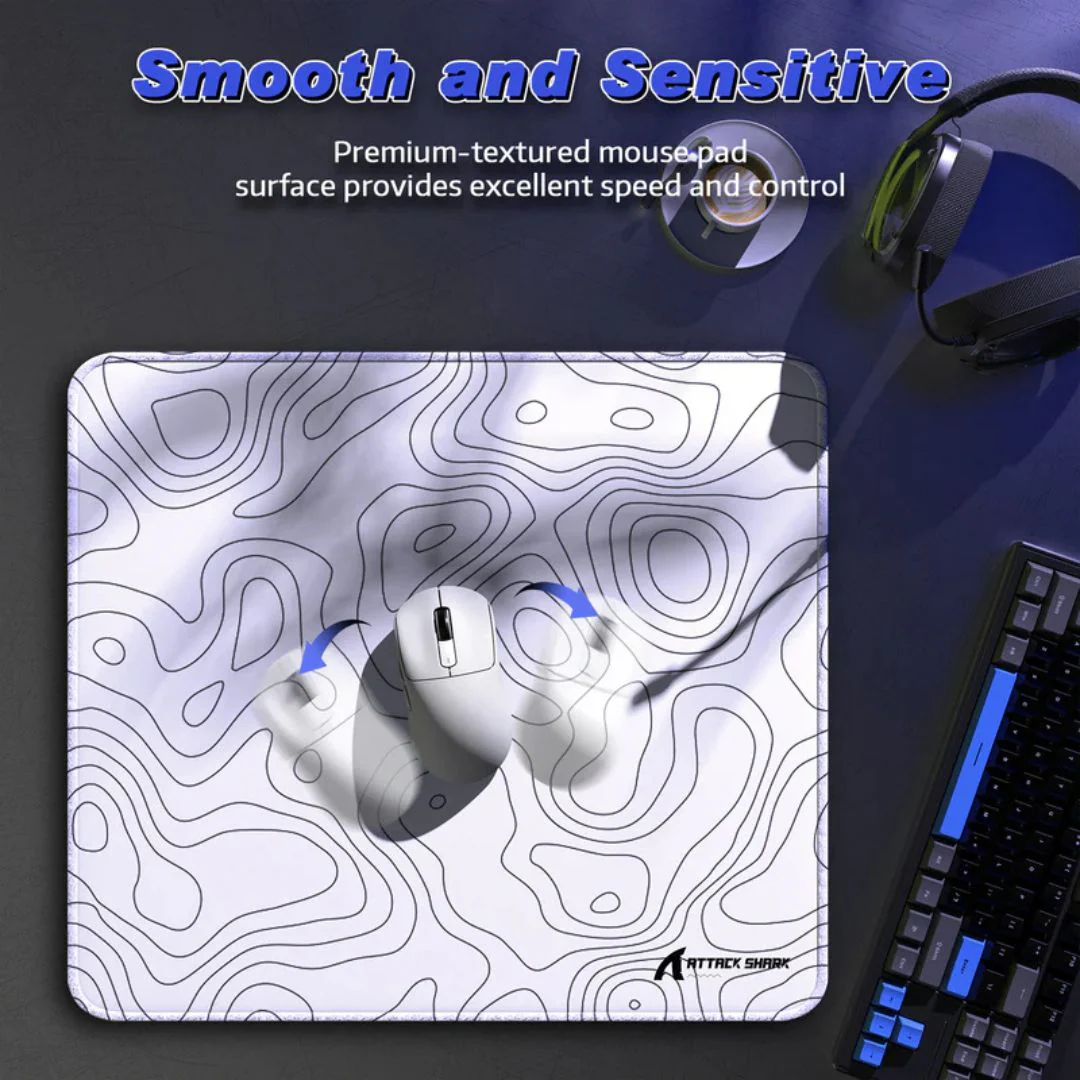ATTACK SHARK CM02 eSport Gaming Mousepad - White Contours - Image 4