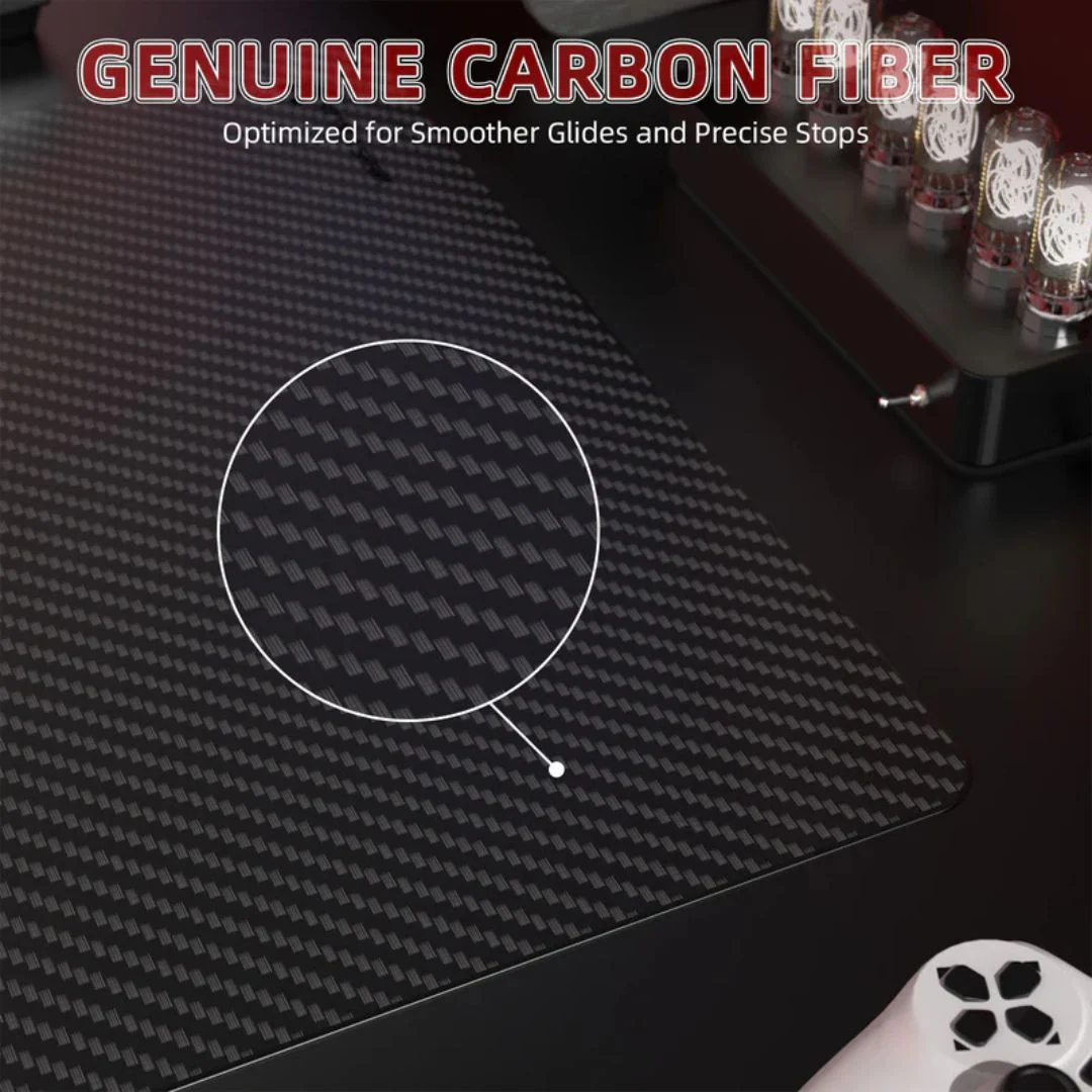 ATTACK SHARK CM04 XL 490*490mm eSport Carbon Fiber Gaming Mousepad - Eclipse Black - Image 5