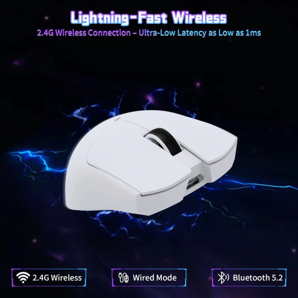 ATTACK SHARK X11 SE Wireless Gaming Mouse - White - Image 4