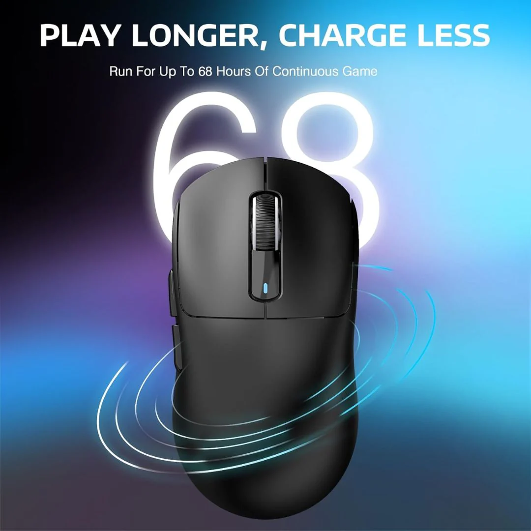 ATTACK SHARK X3PRO  Wireless Gaming Mouse - Black - Image 7