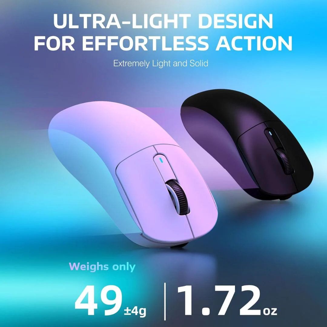 ATTACK SHARK X3PRO  Wireless Gaming Mouse - White - Image 4