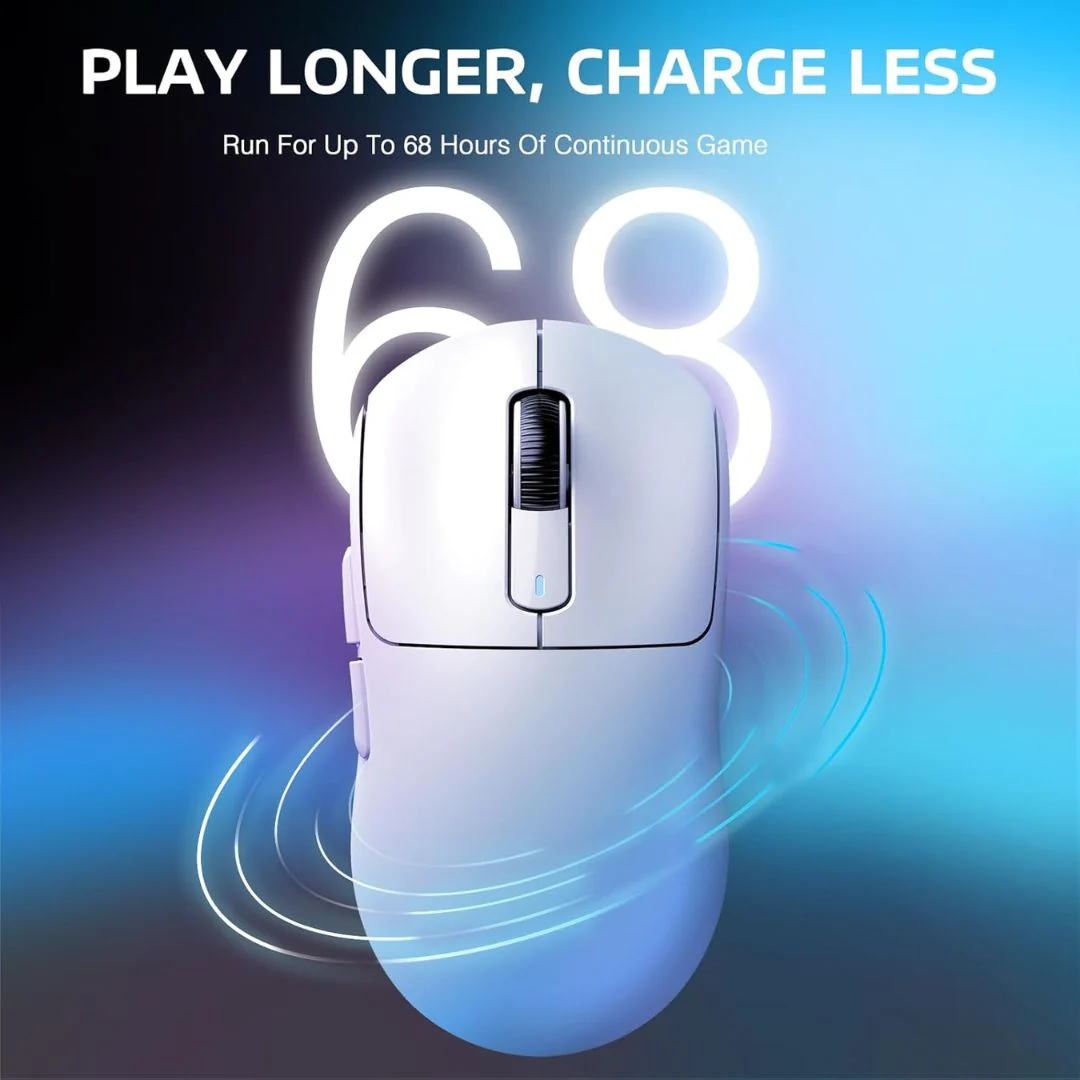 ATTACK SHARK X3PRO  Wireless Gaming Mouse - White - Image 7