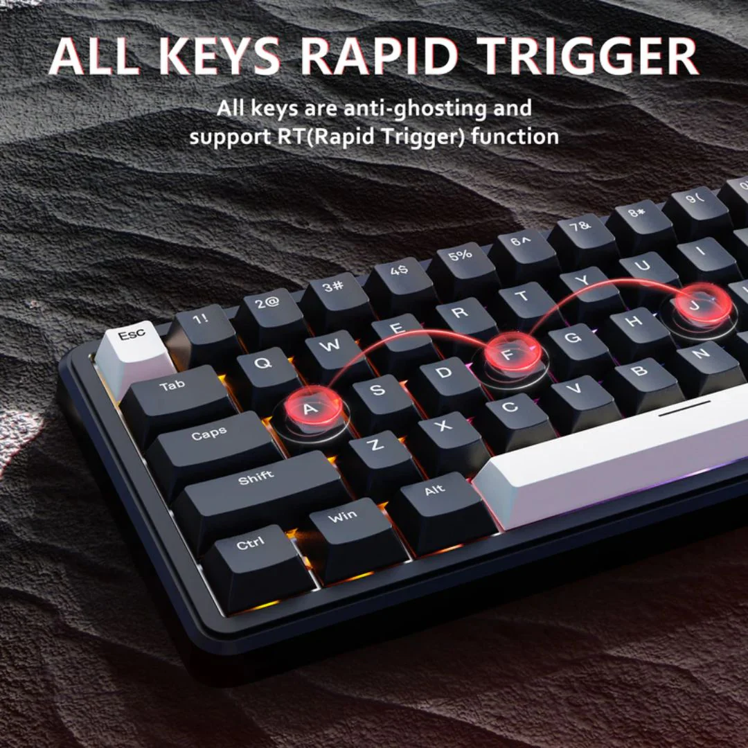 ATTACK SHARK X65 Magnetic Mechanical Keyboard - Business Black - Image 2