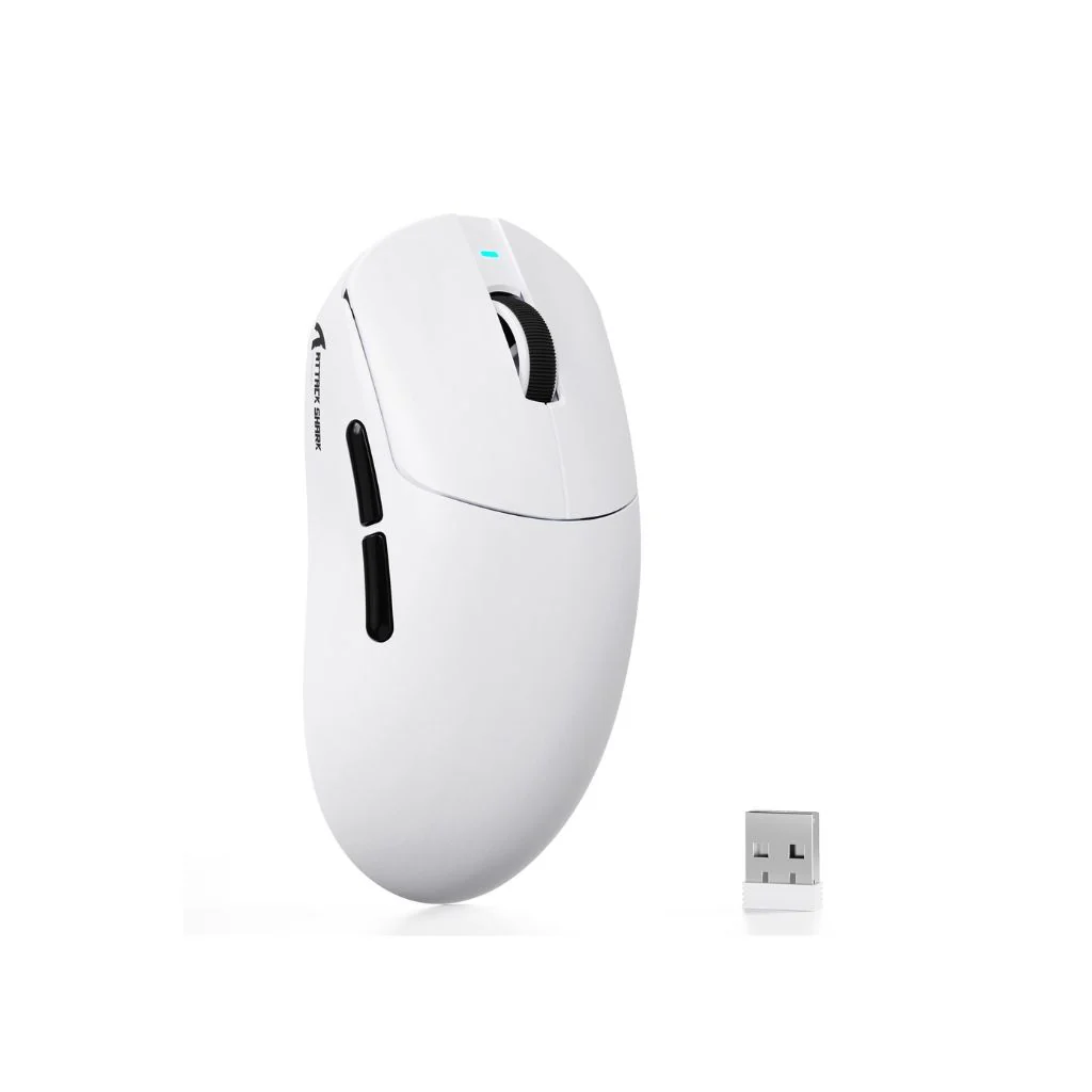 ATTACK SHARK X8 Ultra Tri-mode Wireless Gaming Mouse - White