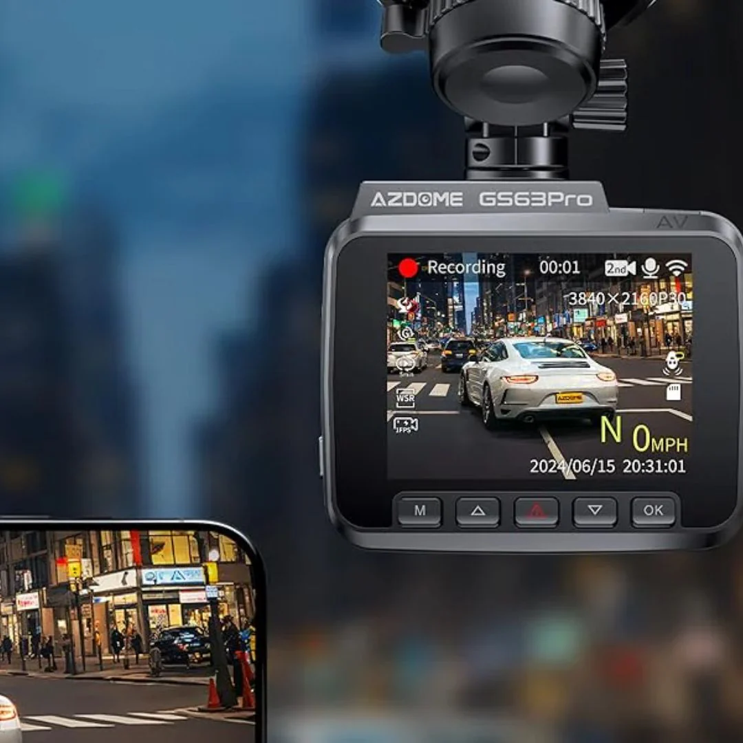 AZDOME GS63H Pro 4K with No-Light Full-Color Night Vision Dash Cam - Black - Image 3