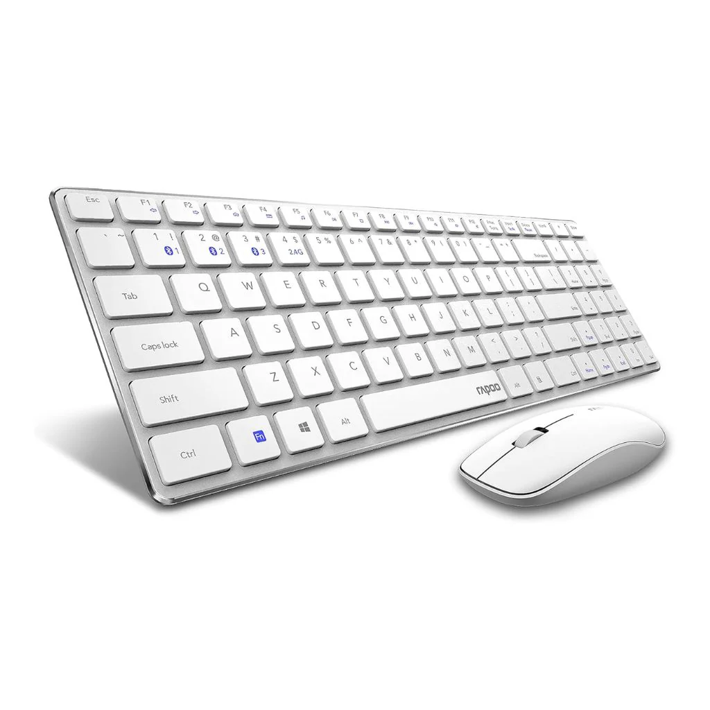 Combo Kit Rapoo 9320M Wireless Keyboard and Mouse - White