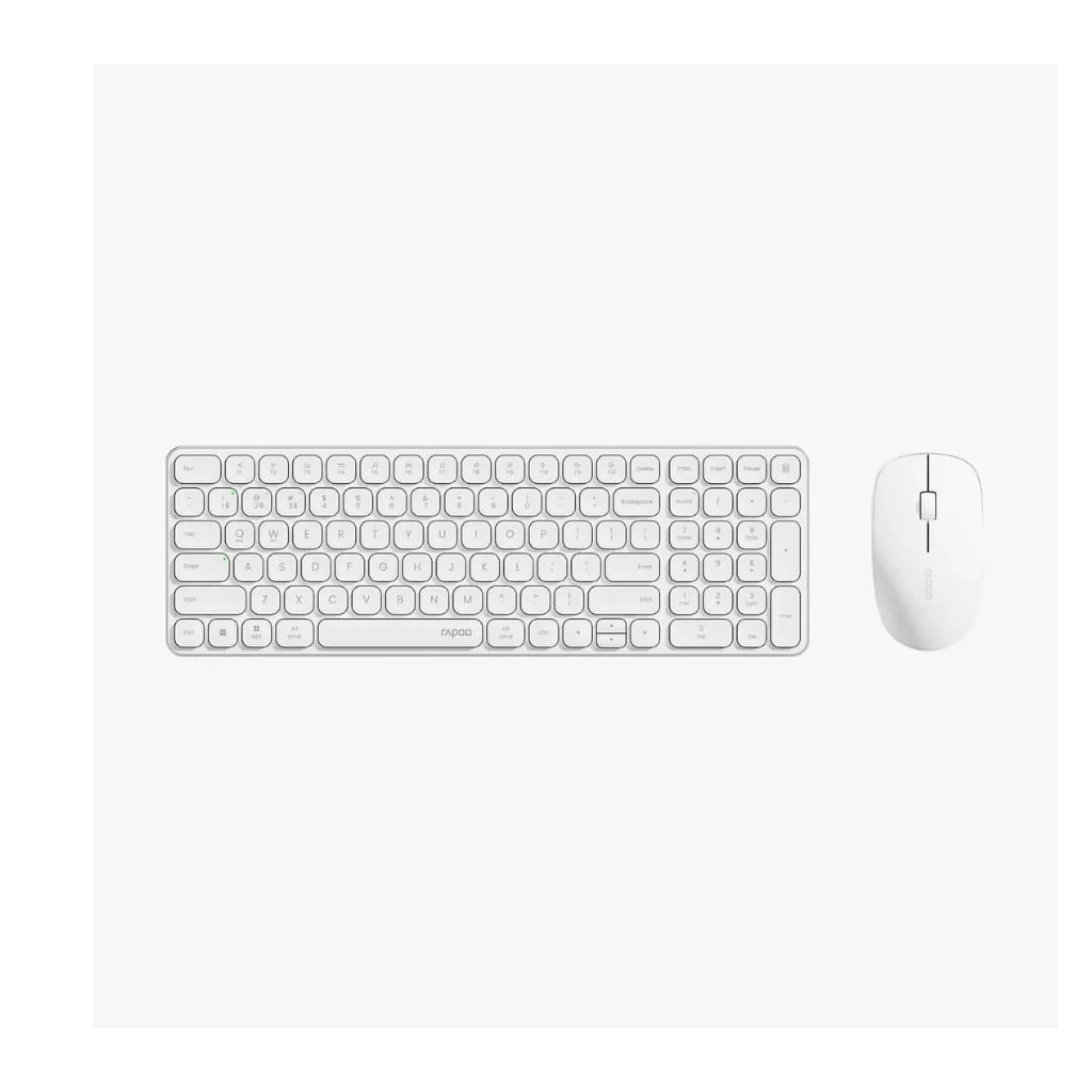 Combo Kit Rapoo 9320M Wireless Keyboard and Mouse - White - Image 2