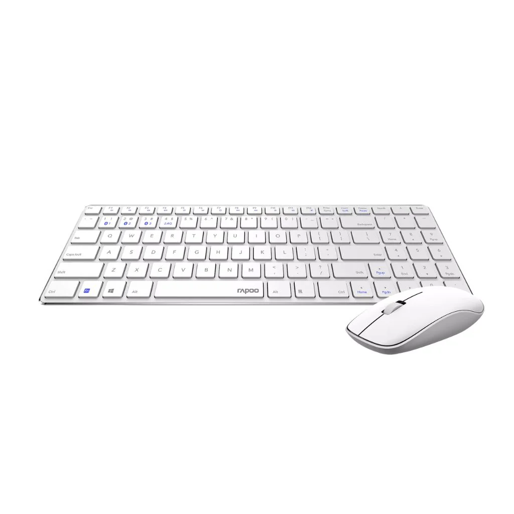 Combo Kit Rapoo 9320M Wireless Keyboard and Mouse - White - Image 4