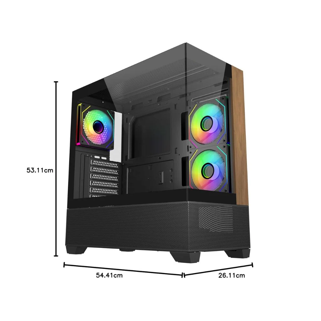 Cooler Master Master Elite 690 Wood ATX - Black - Image 4