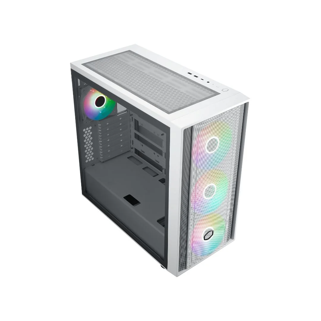 Cooler Master MasterBox 600 Mid Tower 4 Fan - White - Image 3