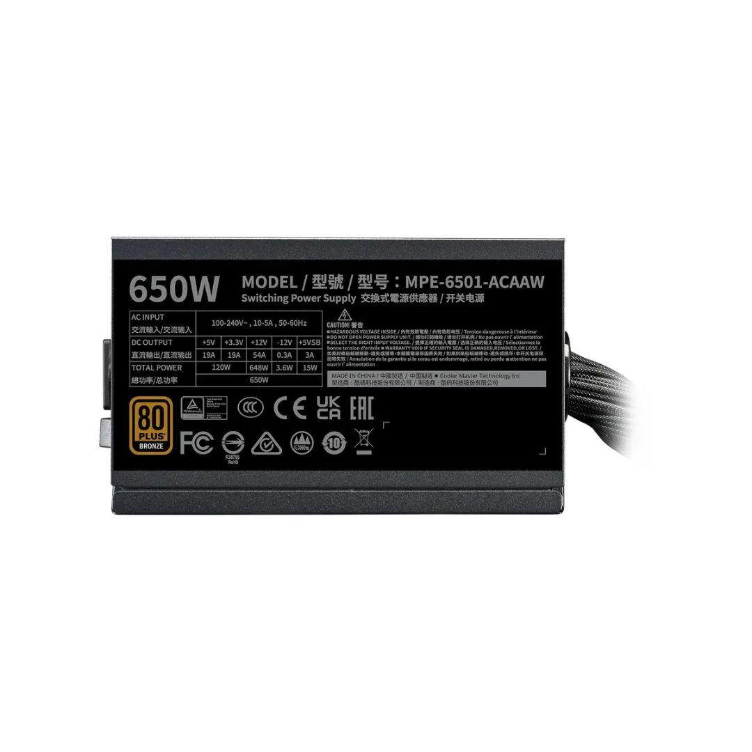 Cooler Master MWE 650 V3 650w 80 Bronze PCie 5 - Image 5