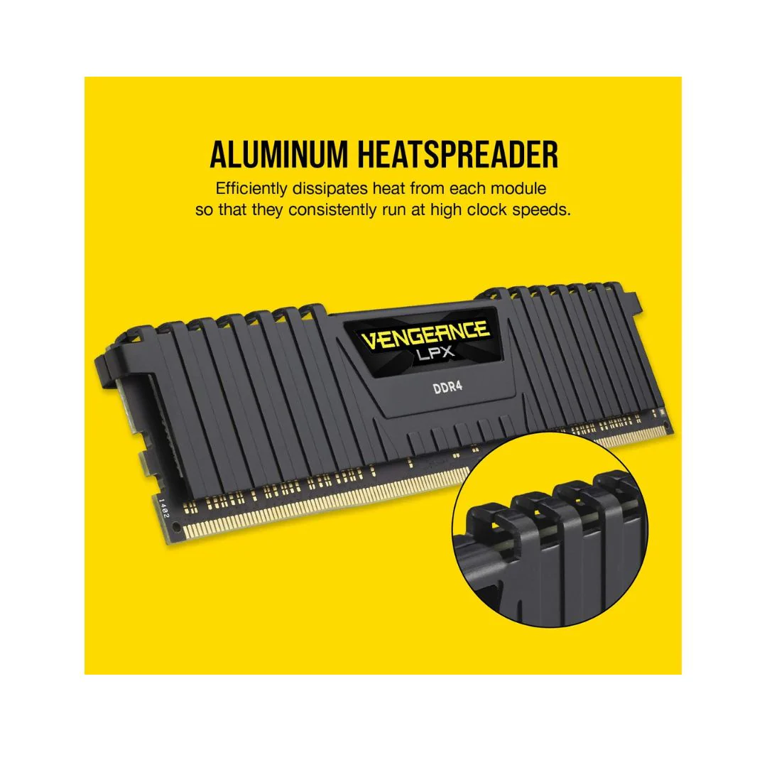 Corsair Vengeance LPX DDR4 16GB  (1x16) - 3200Mhz - C16 - Black - Image 4