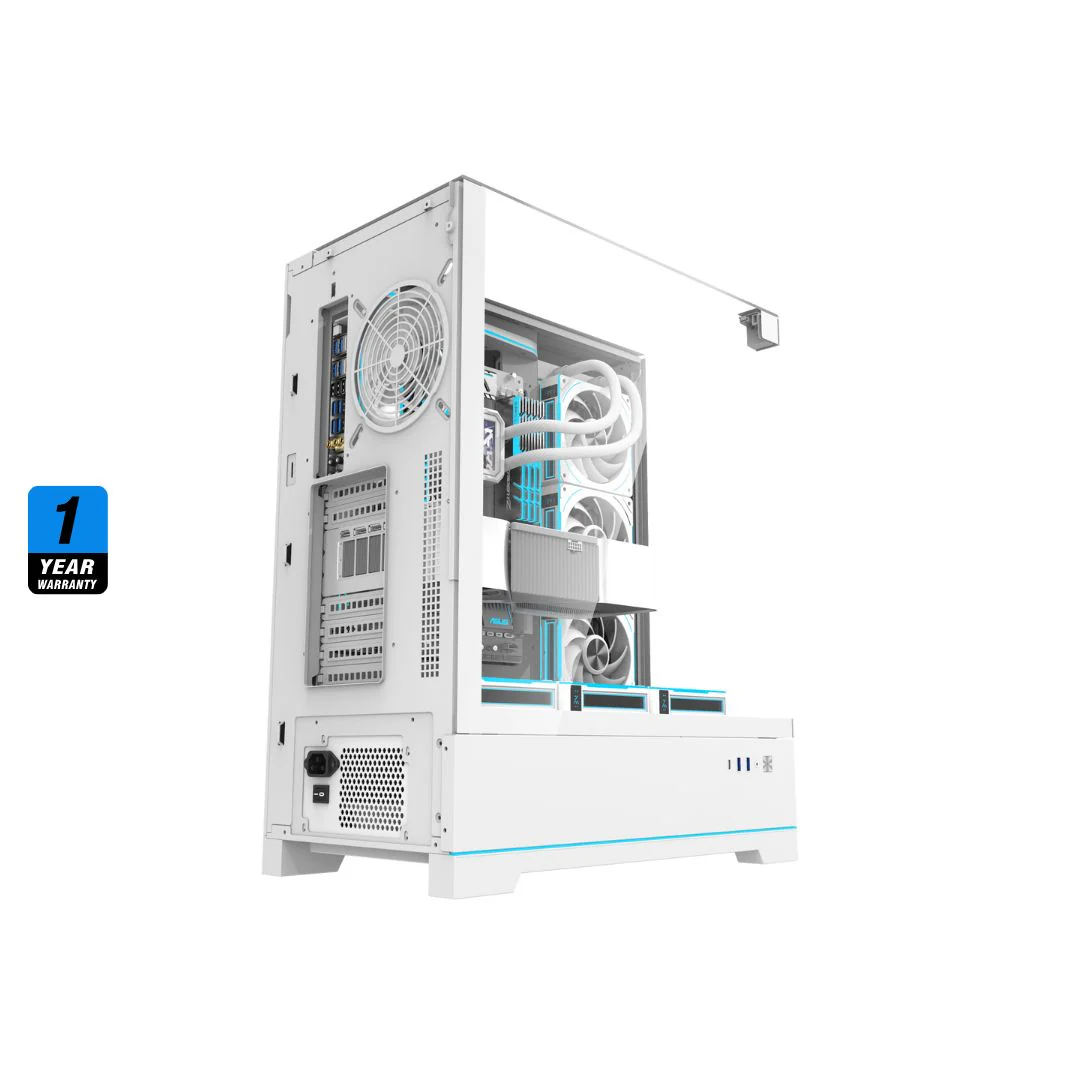 DarkFlash DY450L Pro Mid Tower Case - White - Image 4