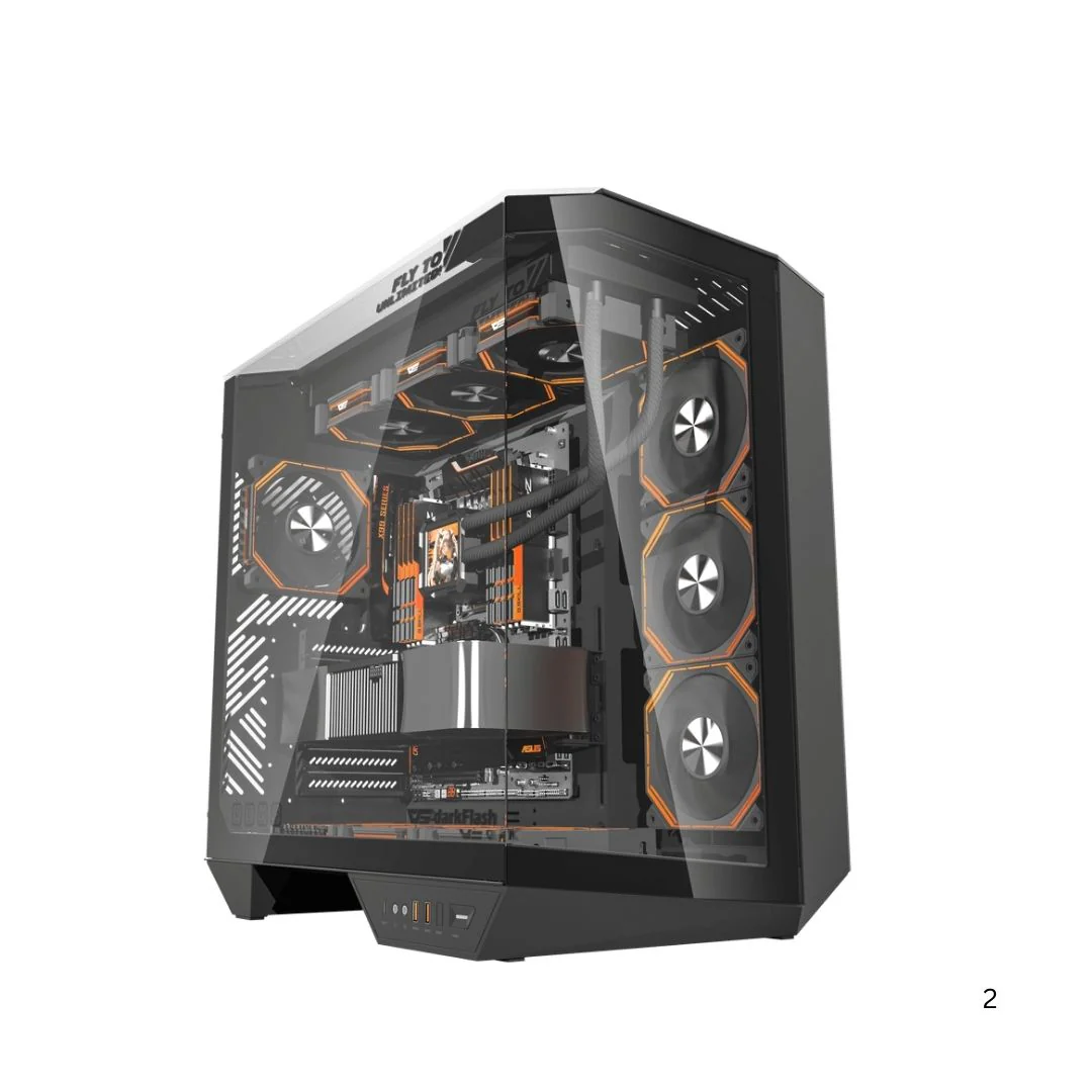 DarkFlash DY470 Mid Tower Case - Black - Image 3