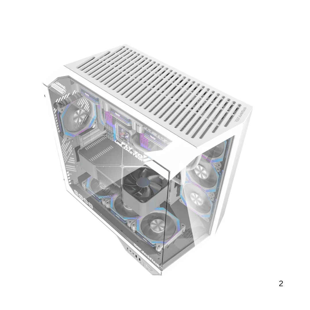 DarkFlash DY470 Mid Tower Case - White - Image 2