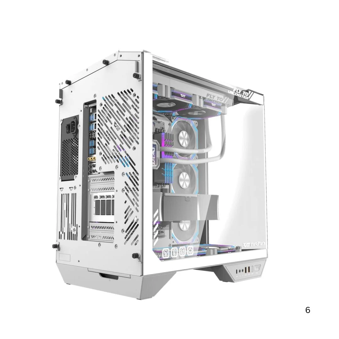 DarkFlash DY470 Mid Tower Case - White - Image 5