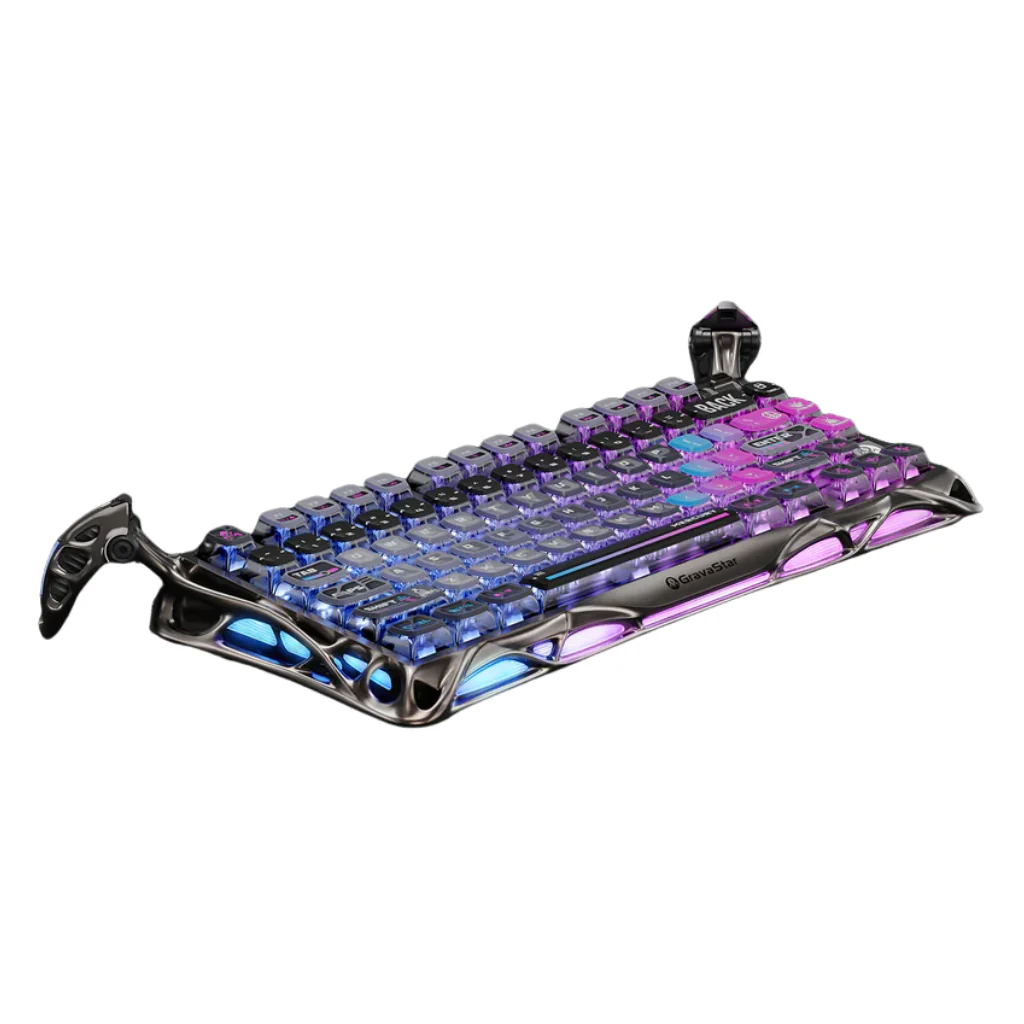 Gravastar Mercury K1 Pro Special Edition CBLK-CN Gaming Keyboard - Cyberpunk - Image 4