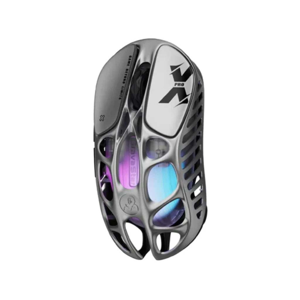 GravaStar Mercury X Pro Wireless Gaming Mouse - Interstellar Silver - Image 3