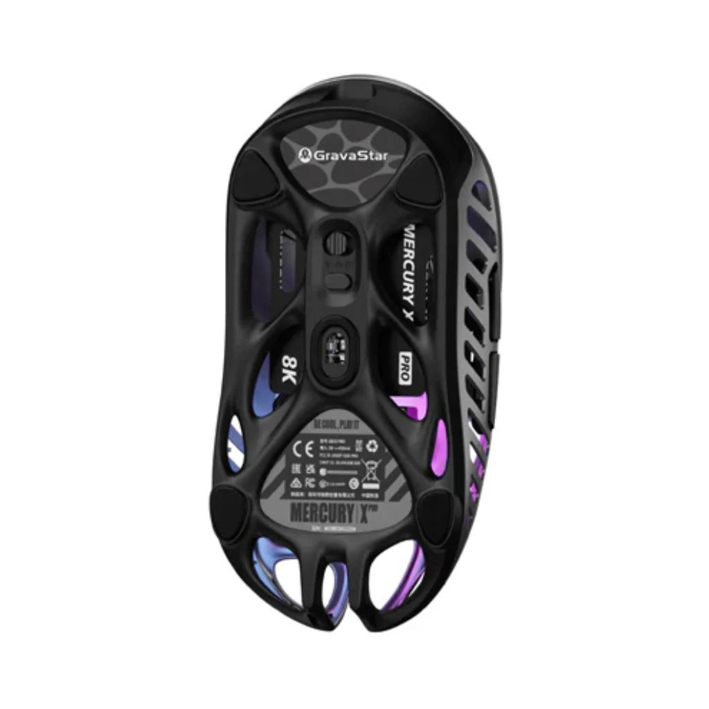 GravaStar Mercury X Pro Wireless Gaming Mouse - Interstellar Silver - Image 4