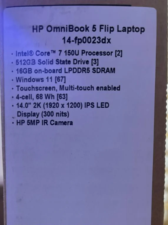 HP OmniBook 5 Flip 14-FP0023DX, Intel Core 7-150U, RAM 16GB, SSD 512GB, Intel Arc 140V, 14.0 Inch WUXGA FHD+ IPS Touch, Silver - Image 9