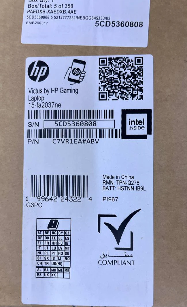 HP Victus 15-FA2013DX, Intel Core i5-13420H, RAM 8GB, SSD 512GB, NVIDIA RTX 3050 6GB, 15.6 Inch FHD 144Hz, Black - Image 7