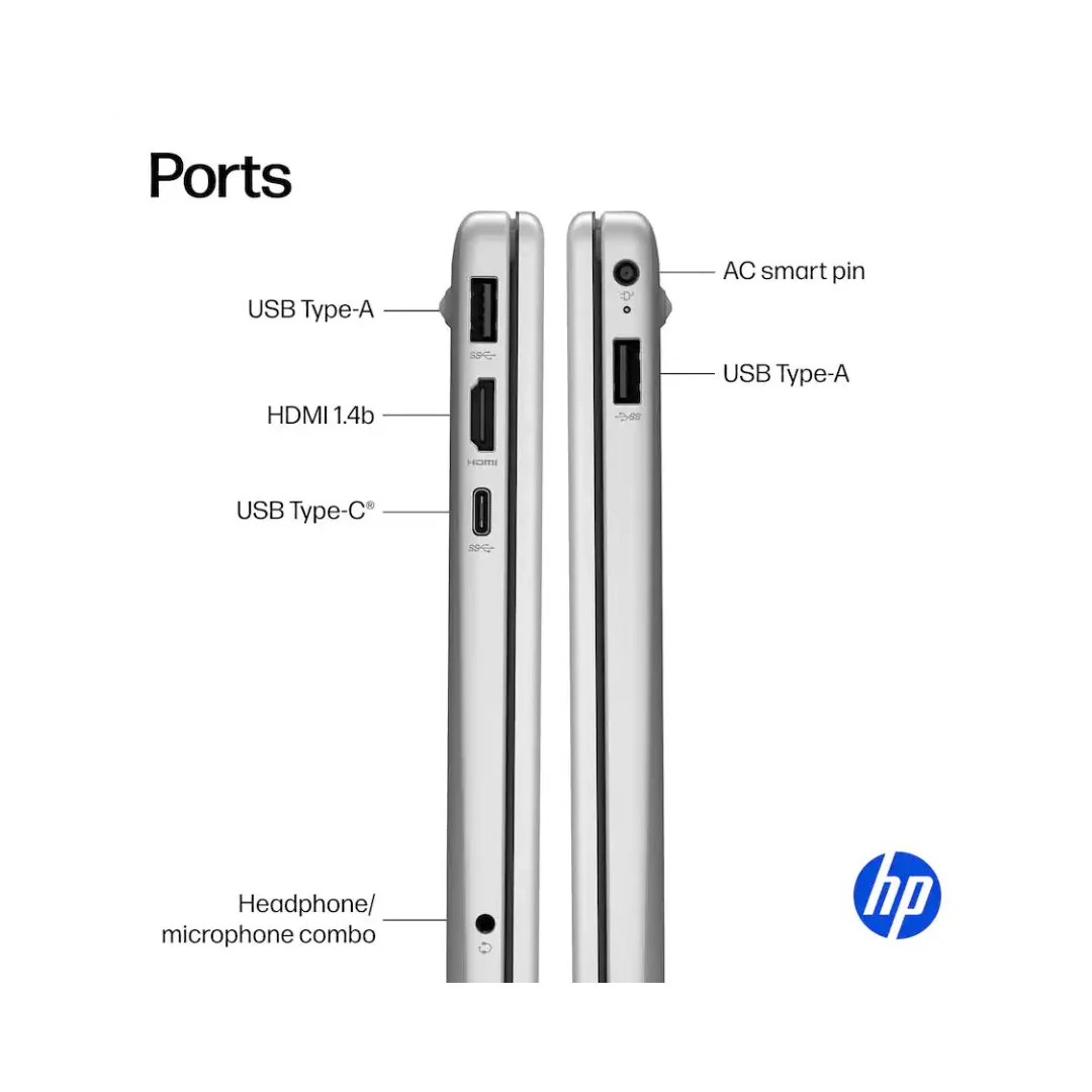 HP 15-FD0215DX, Intel Core i5-1334U , RAM 16GB, SSD 512GB, Intel Graphics, 15.6 Inch FHD Touchscreen, Silver - Image 5