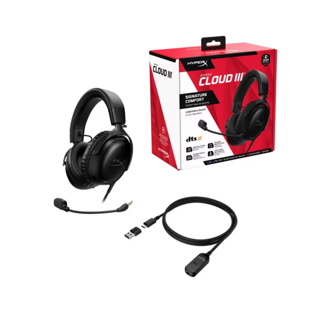 HyperX Cloud III Wired Gaming Headset - Black - Image 5