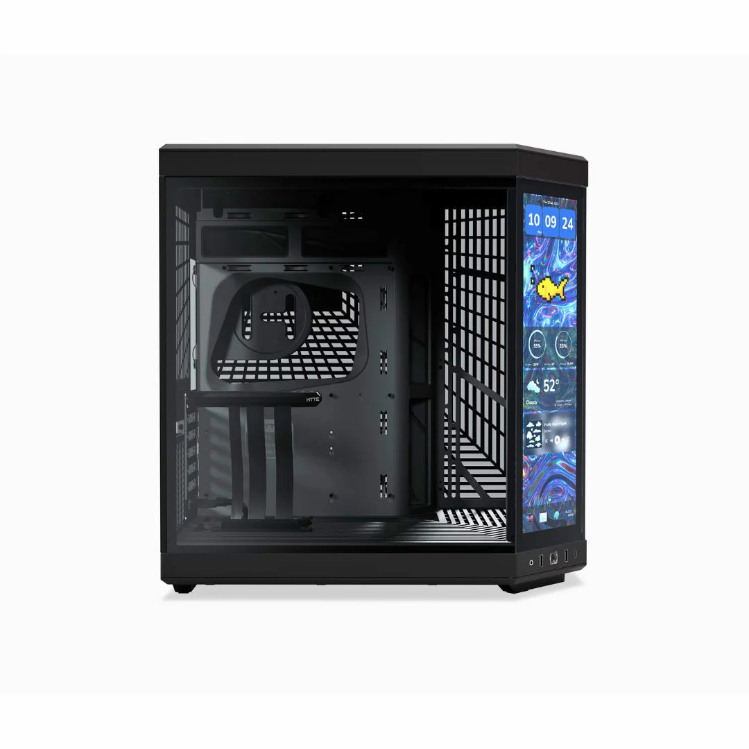 HYTE Y70 touch infinite Mid Tower ATX Case - Pitch Black - Image 3