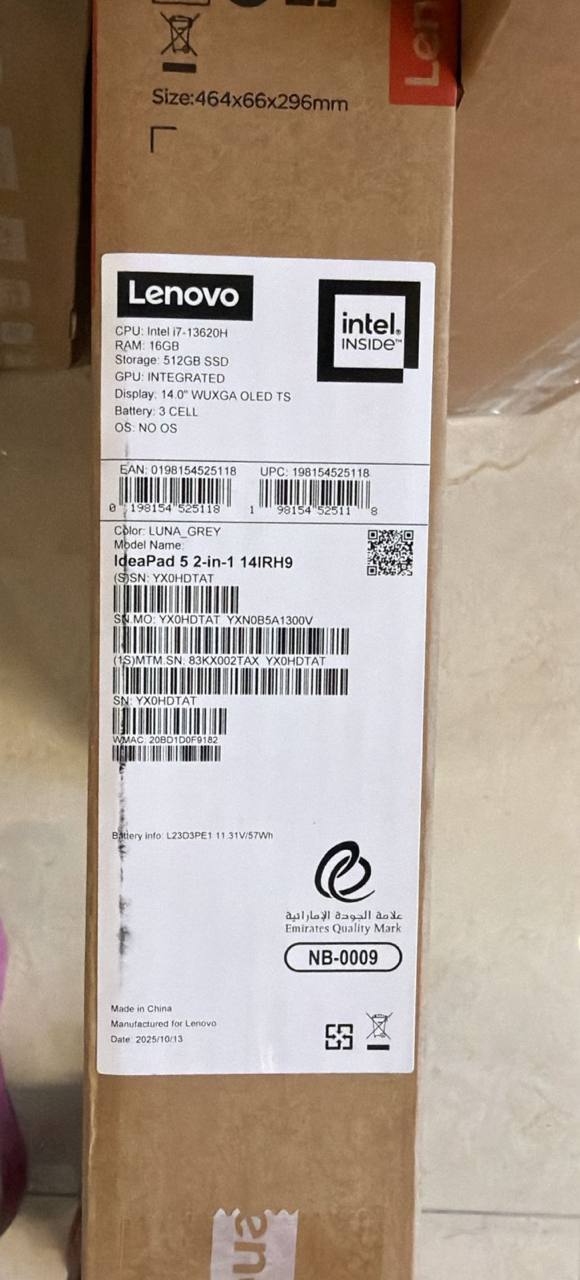 Lenovo IdeaPad 5 2-in-1 14IRH9 (2TAX), Intel Core i7-13620H, RAM 16GB, SSD 512GB, Intel® UHD Graphics, 14.0 Inch WUXGA OLED Touch, Luna Gery - Image 7