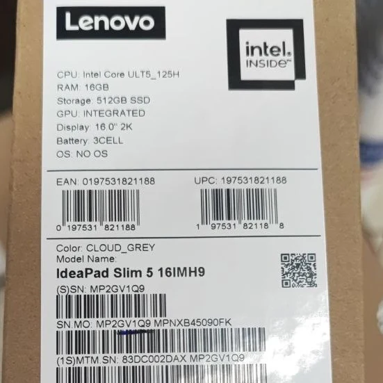 Lenovo IdeaPad Slim 5 16IMH9 - (2DAX) Intel Core Ultra 5-125H, RAM 16GB, SSD 512GB, Intel® Arc™ Graphics, 16 Inch 2K OLED 120Hz, White - Image 6