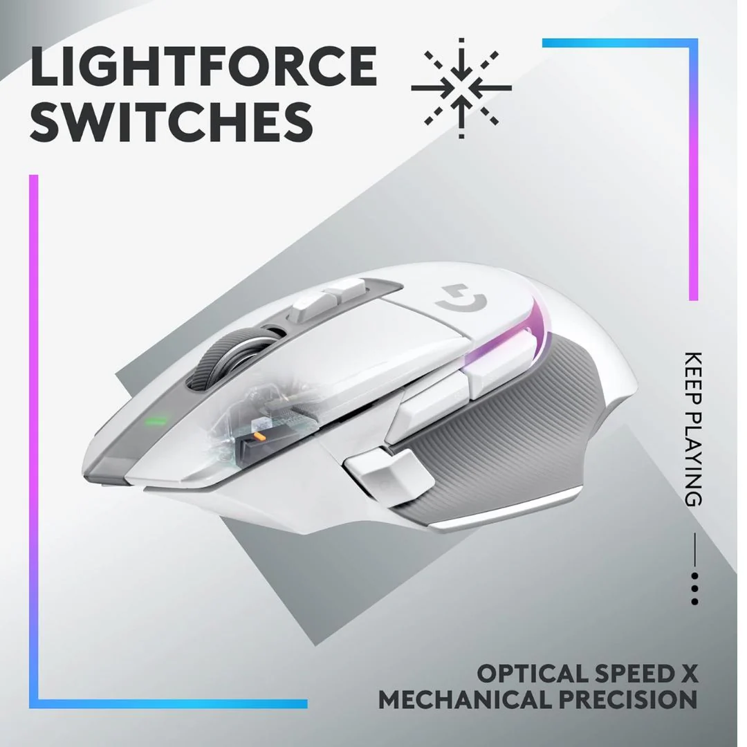 Logitech G502 X PLUS Lightspeed Wireless Optical Mouse White - Image 3