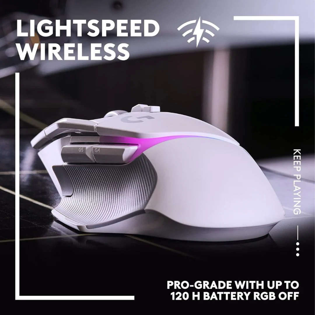 Logitech G502 X PLUS Lightspeed Wireless Optical Mouse White - Image 4