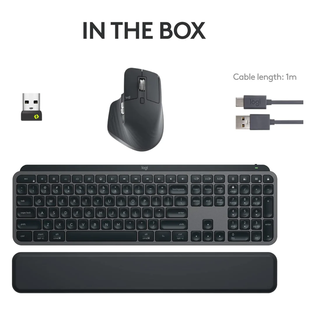 Logitech MX Keys S Combo - Performance Wireless Keyboard & Mouse with Palm Rest - Image 5