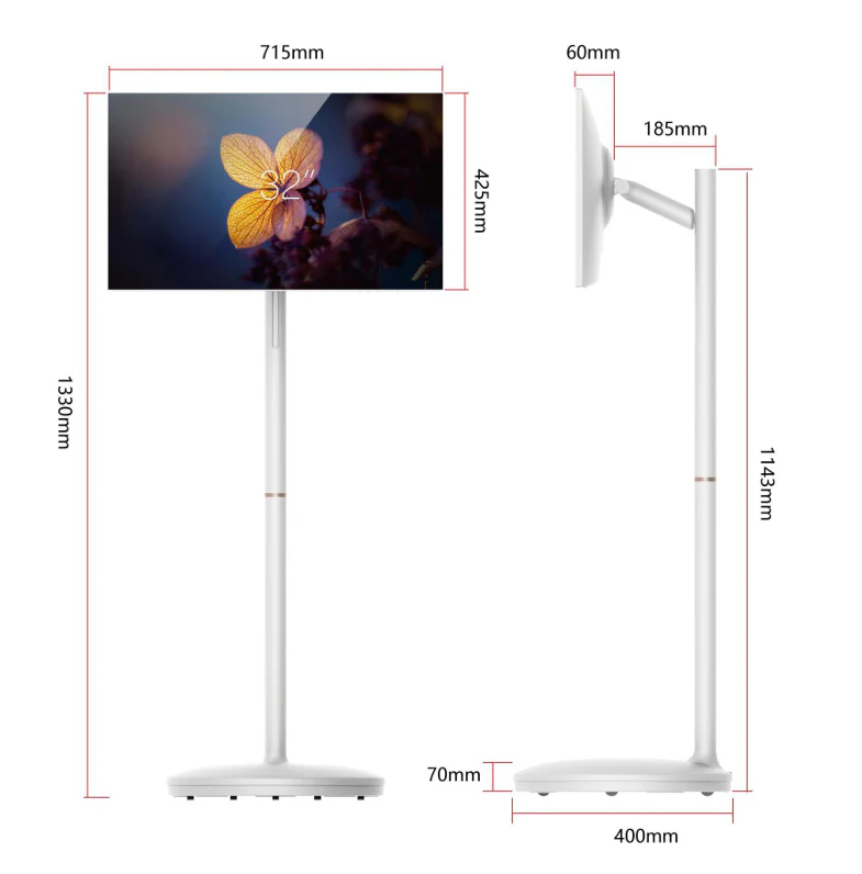 Luminex 32 Inch 2k Android Portable Smart Monitor - White - Image 3