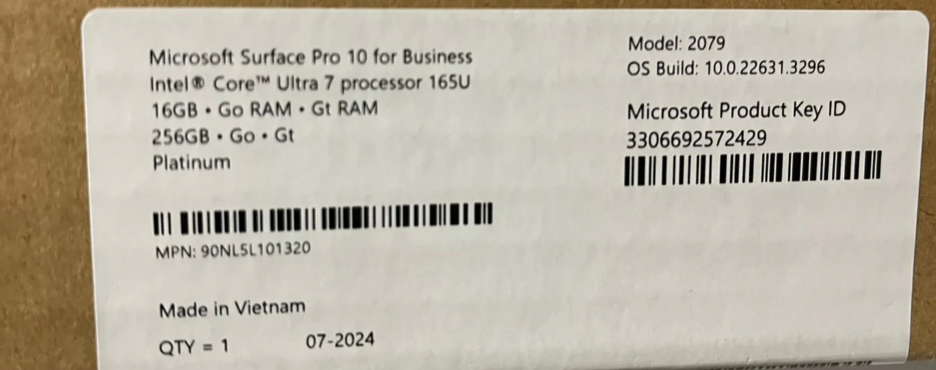 Microsoft Surface Pro 10 - ZDV-00007, Intel Core Ultra 7-165U, RAM 16GB, SSD 256, Intel Graphics, 13.0 Inch 120Hz, Platinum - Image 5