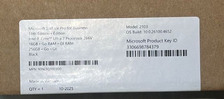 Microsoft Surface Pro 11 EP2-20189, Intel Ultra 7-266V, RAM 16GB, SSD 512GB, Intel Arc, 13.0 Inch (2880 x 1920), Black - Image 5