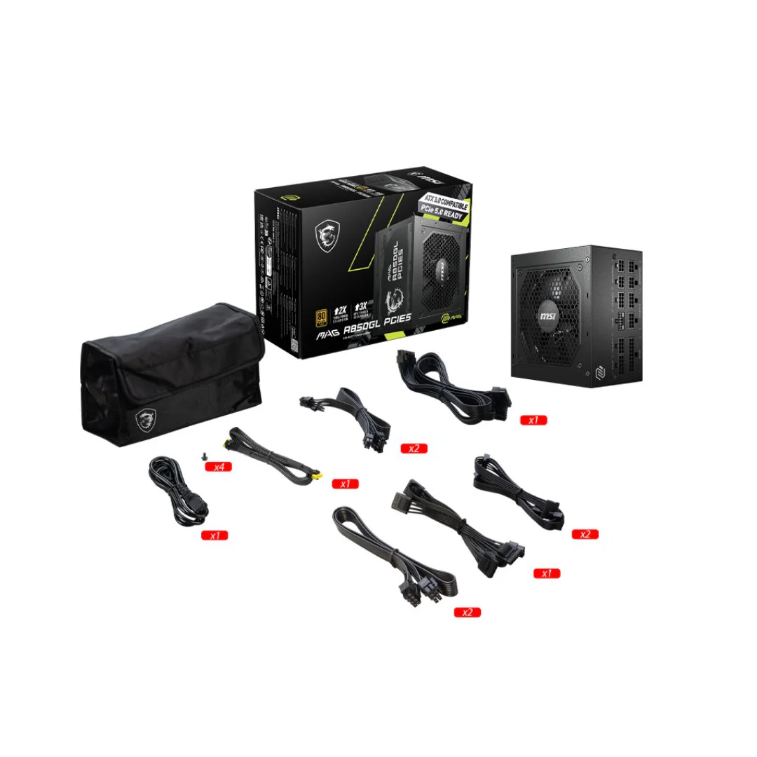 MSI MAG A650GL - 650W 80 Plus Gold Fully Modular - Image 5